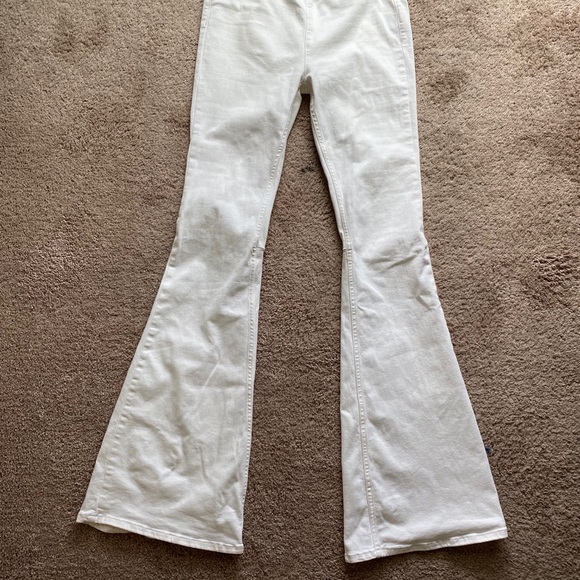 Free People Denim - free people white flare jeans